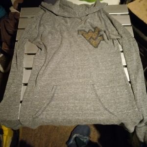 Wv hoodie medium gray with yellow and blue diamonds